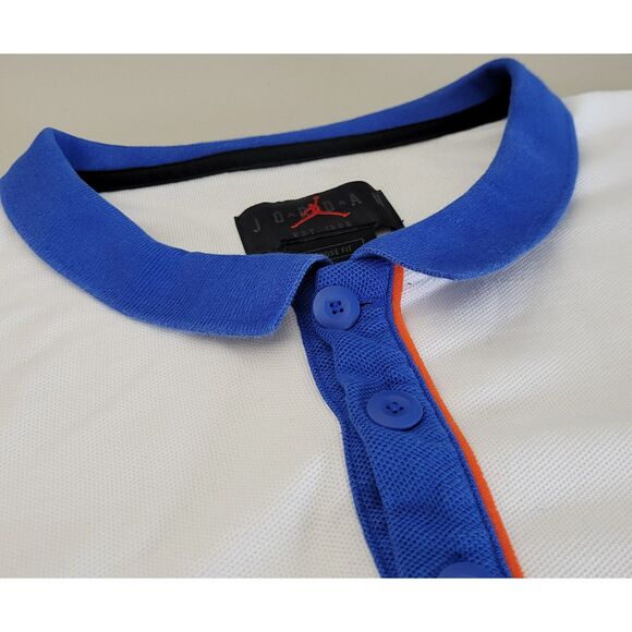 Air Jordon Mens XL University of Florida Gators White Blue Collar Polo Pre-Owned - Picture 4 of 11